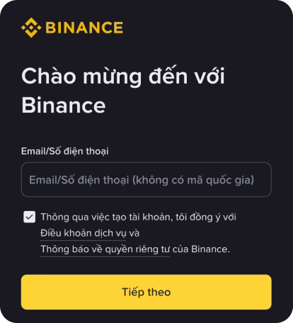 Chào mừng đến với Binance
